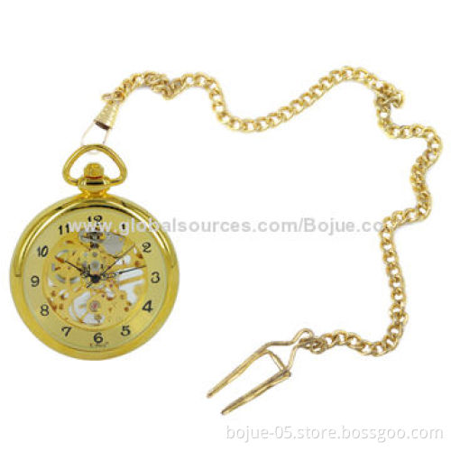 New Semi Automatic Stainless Steel Pocket Watch, OEM Services Available, Multicolor Optional